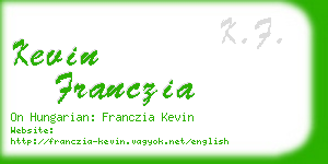 kevin franczia business card